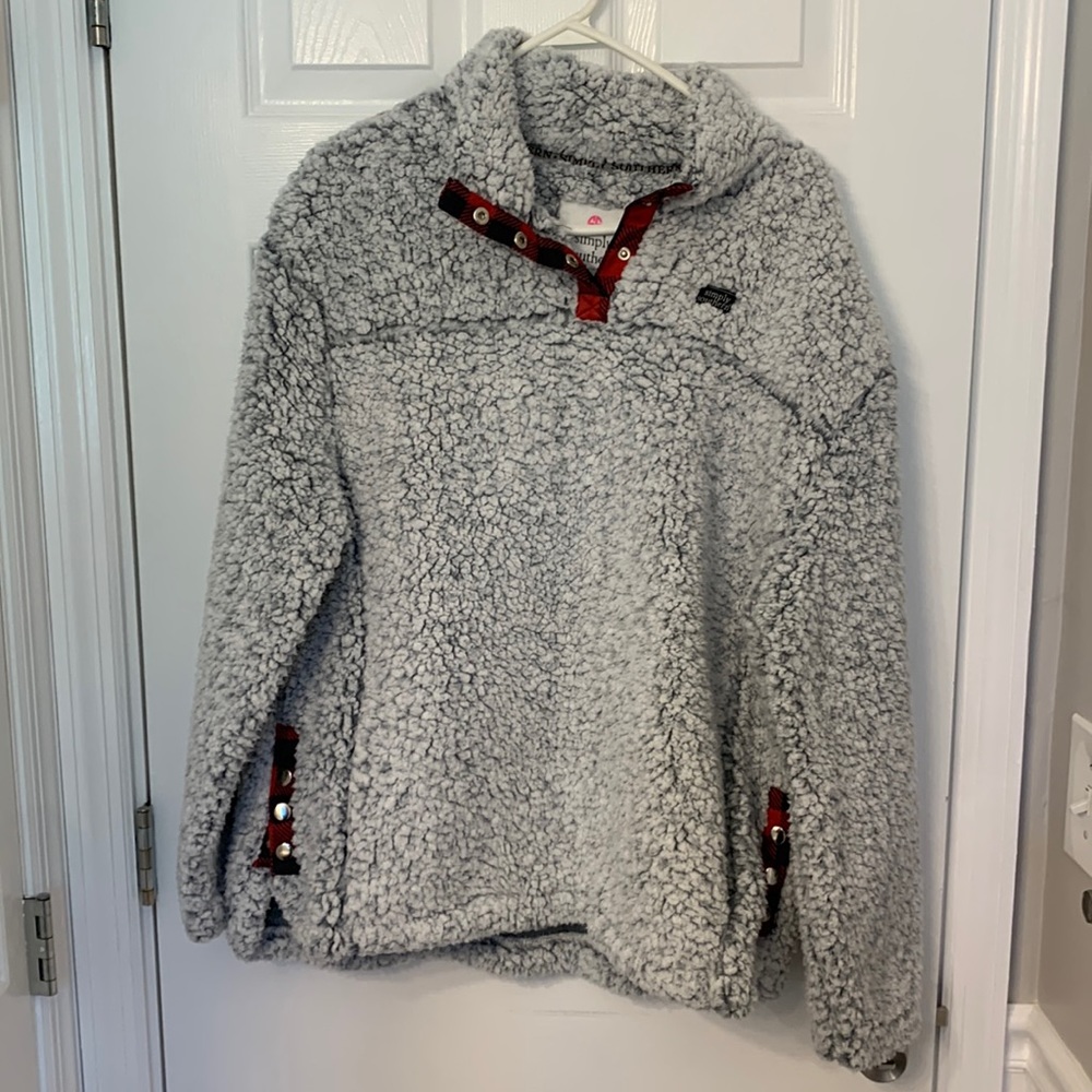 Simply Southern quarter button pullover